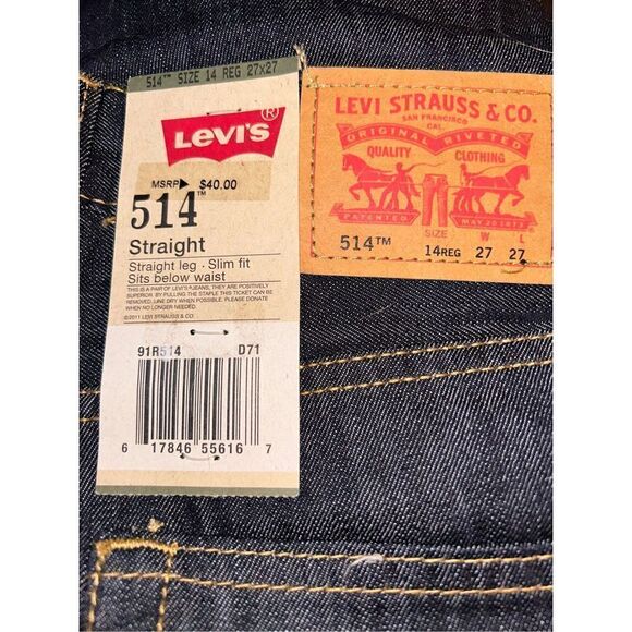 NWT Levi’s 514 straight jeans size 14 - Picture 3 of 3